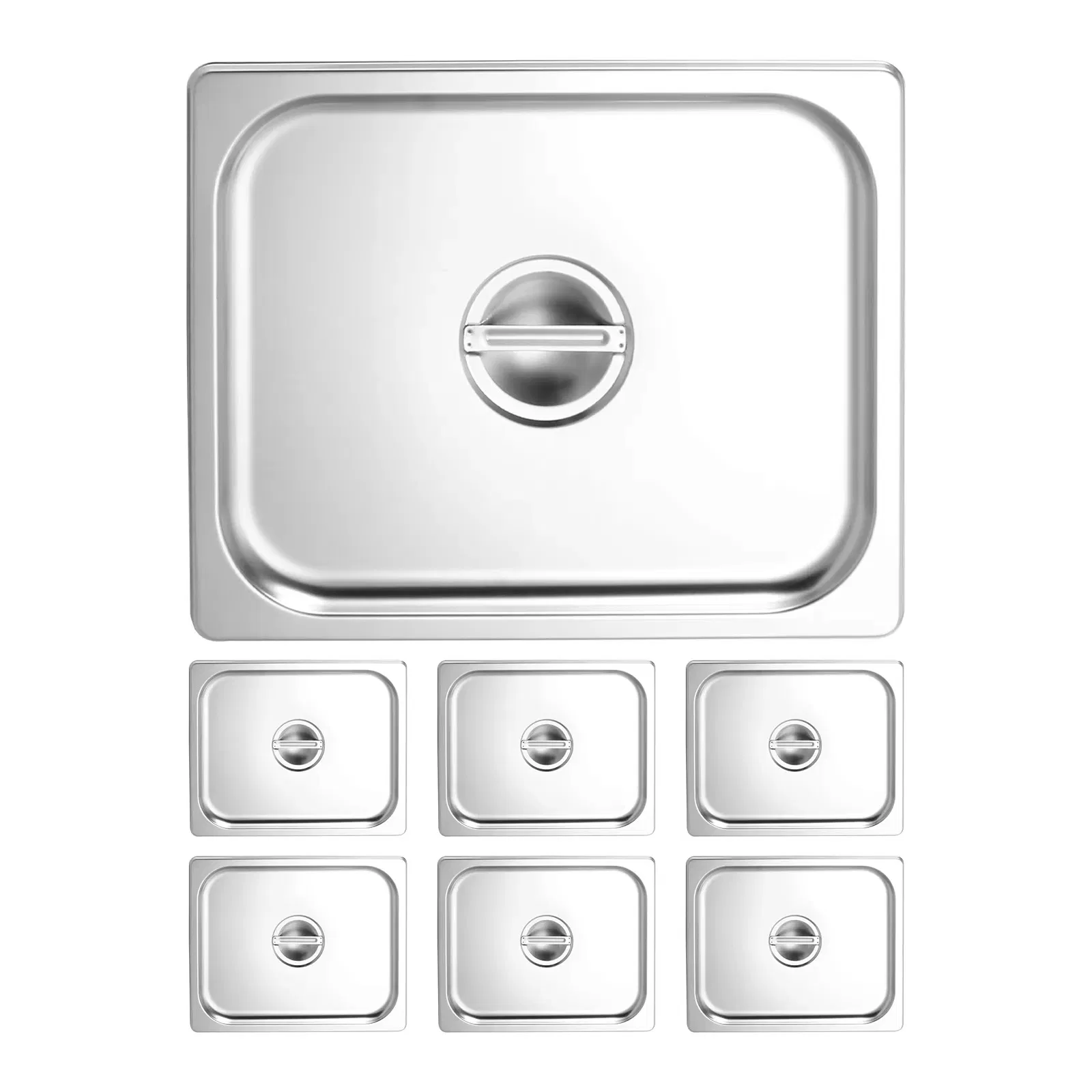 Gastronomy Standard Shallow Cover Steel Gastronorm Food Containers Pan Service Buffet 304 Stainless Steel Gn Pans Set