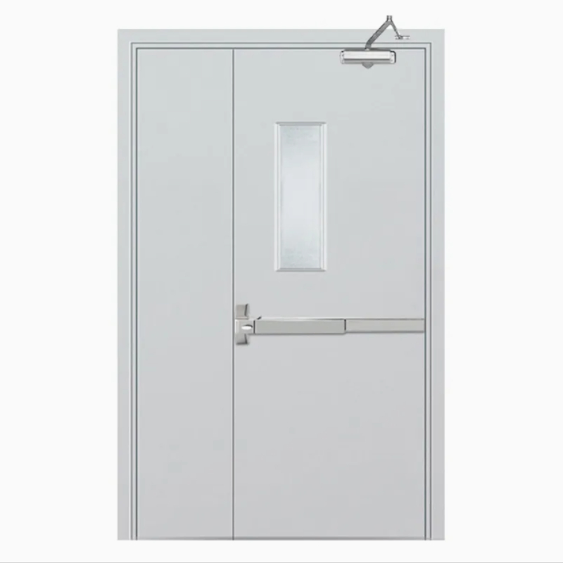 Premium Stainless Steel Fire Rated Safety Push Bar Release Steel Door for Public Buildings