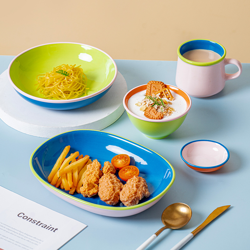 Wholesale Price Custom Plate Set Stoneware China Dinner Set Porcelain Ceramic Dinnerware Sets