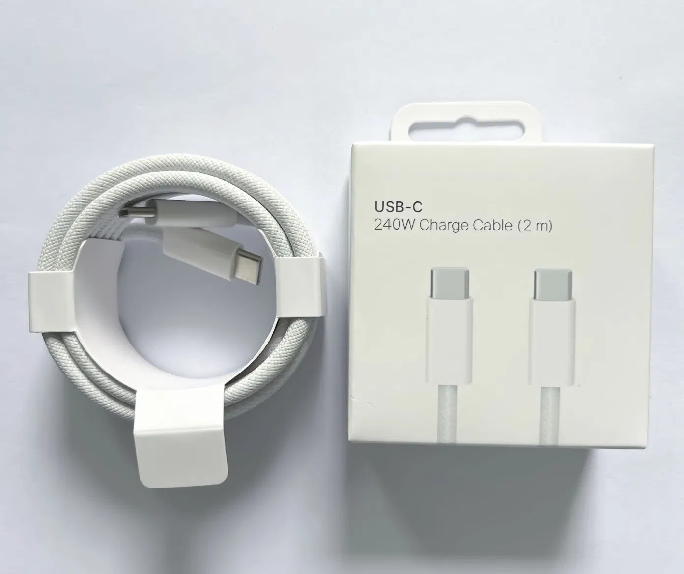 Factory Wholesale 60W 240W Type C Braided Cable USB-C-C Fast Charging Cable for IP15
