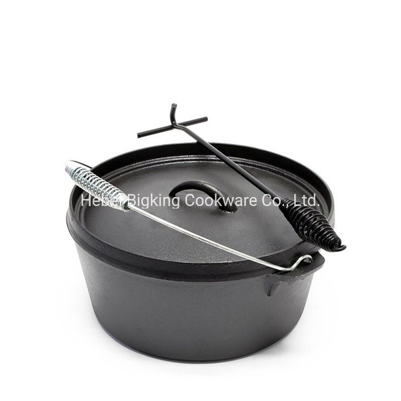 Camp Chef Double Black Seasoned Cast Iron Dutch Oven with Lid