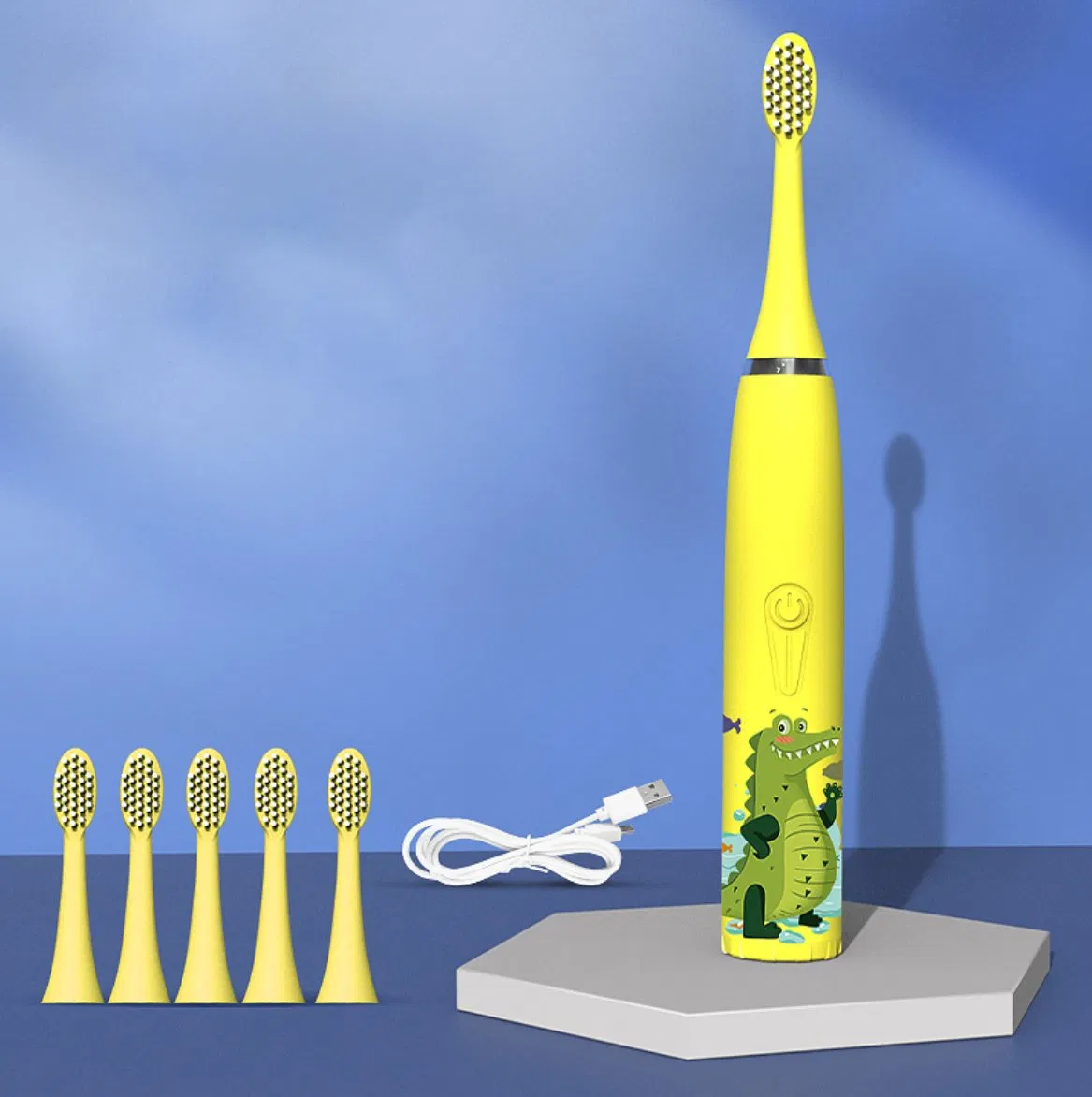 Electric Toothbrush Kids Rotation Vitality Cartoon Soft Bristles Battery Powered Tooth Brush for Children Oral Gum Care