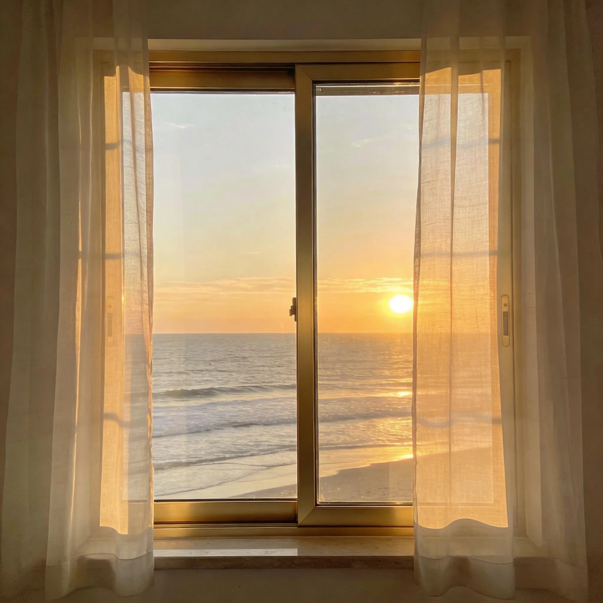 Modern Powder Coated Sliding Window in Durable Aluminum Alloy