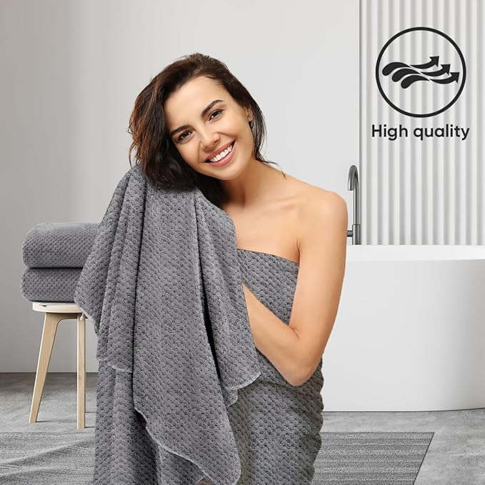 Microfiber Ultra Soft Highly Absorbent Bath Towel, Lightweight and Quick Drying