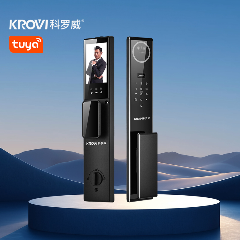 Smart Lock-Tuya APP Control Fingerprint 3D Face Recognition Code Access Real-Time Video Call Aviation Aluminum
