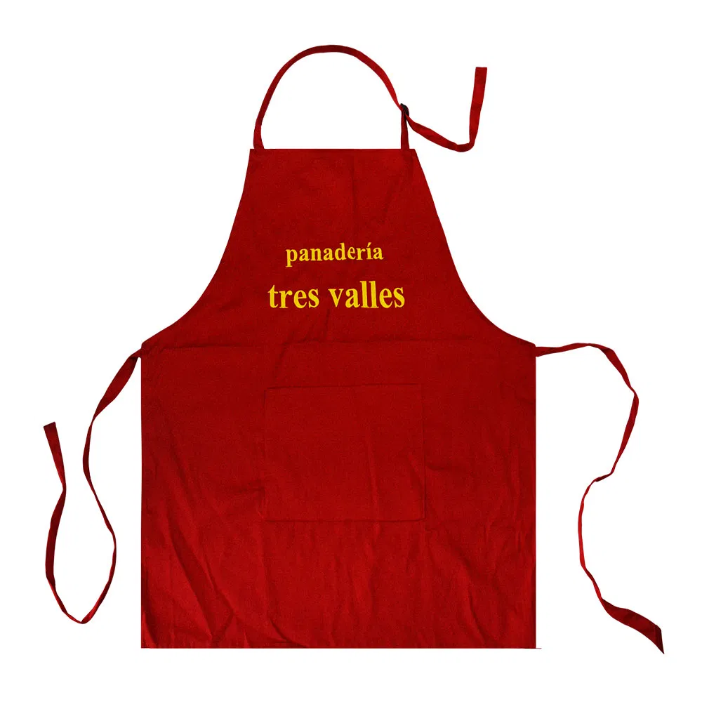 Custom Cotton Red Baking Tool Pocket Kitchen Chef Apron with Your Logo