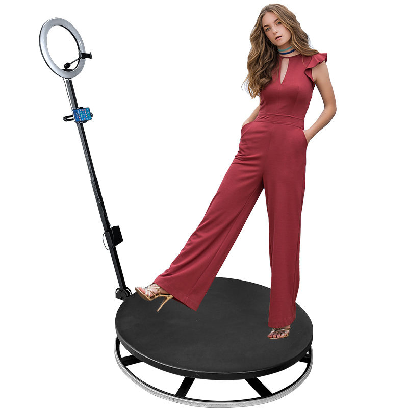 Portable Selfie 360 Spinner Degree Platform Business Photobooth Camera Vending Machine Video Booth 100cm 360 Photo Booth Machine