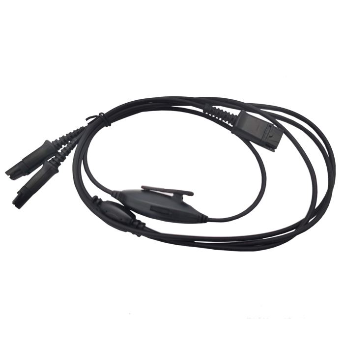 Call Center Headset Supervisory Splitter Y-Cord Y Training Qd Adapter Cable with Mute Switch