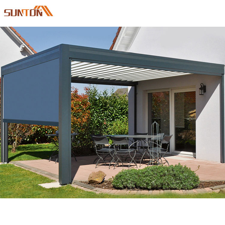 3X3 3X4 4X4 6X4 M OEM Factory Modern Outdoor Bioclimatic Pergola Aluminum Louver Pergola