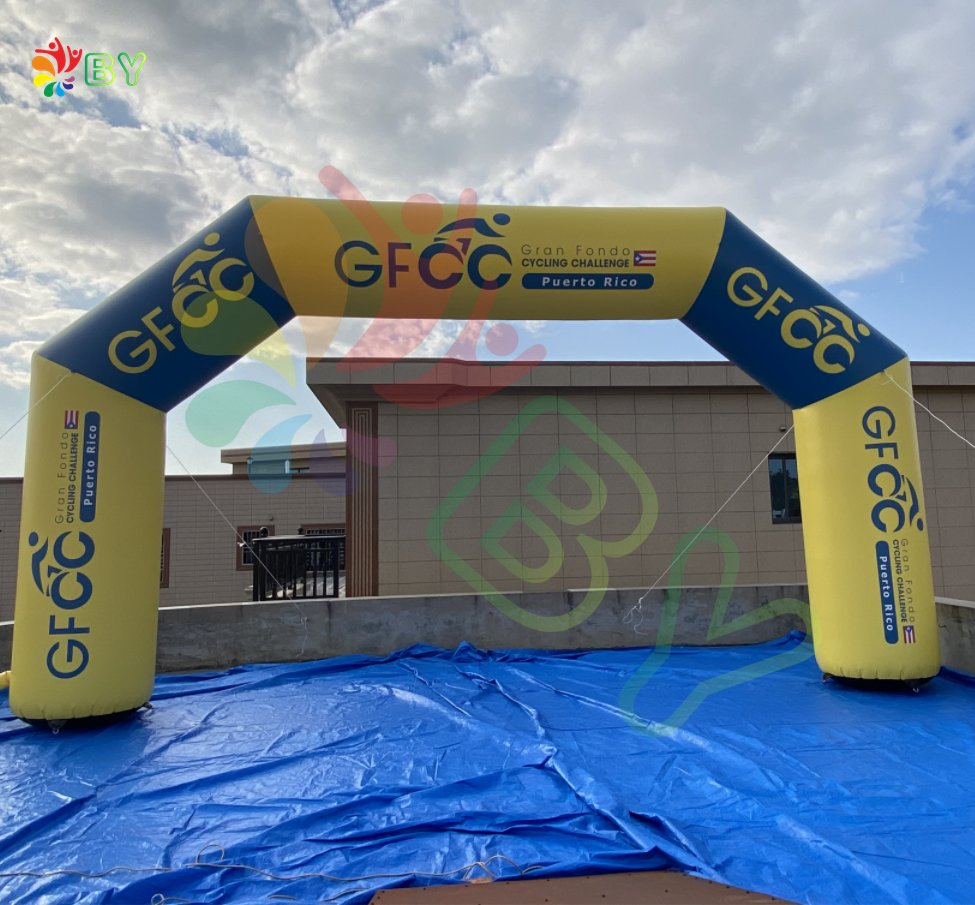 Custom Inflatable Polygon Arch Outdoor Advertising PVC Manufactured Advertisement