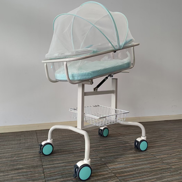 Hospital Baby Stroller Luxury Pneumatic Lift Maternal and Child Confinement Center Newborn Crib High Transparency Medical