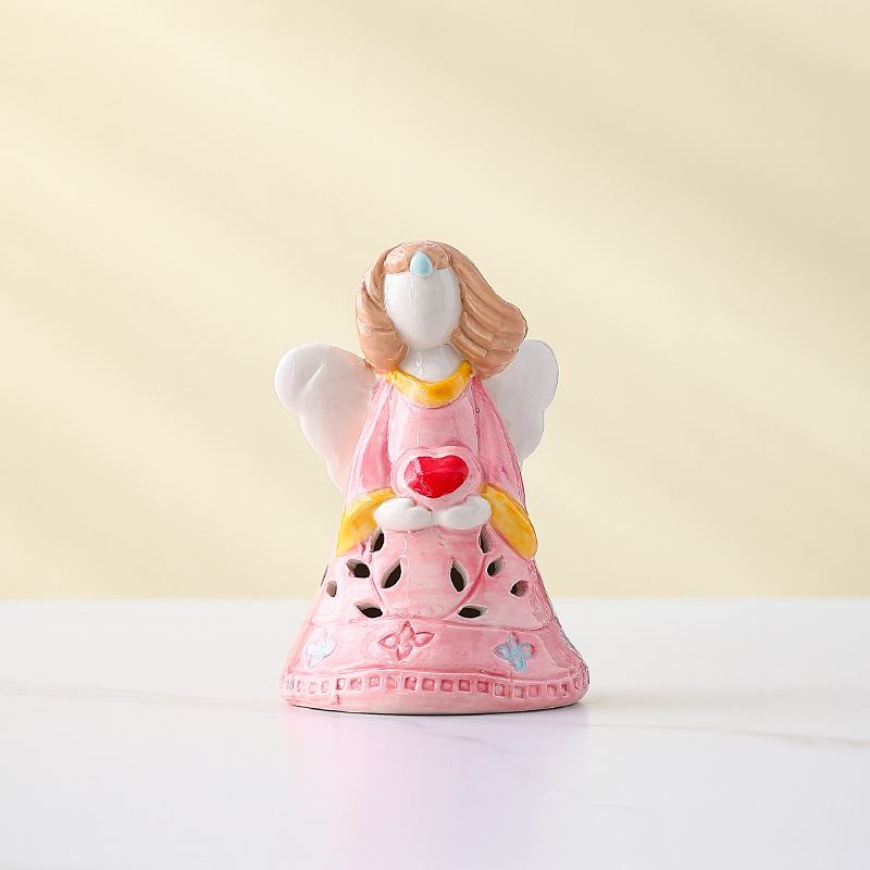 Elegant LED Angel Night Light with Modern Ceramic Design