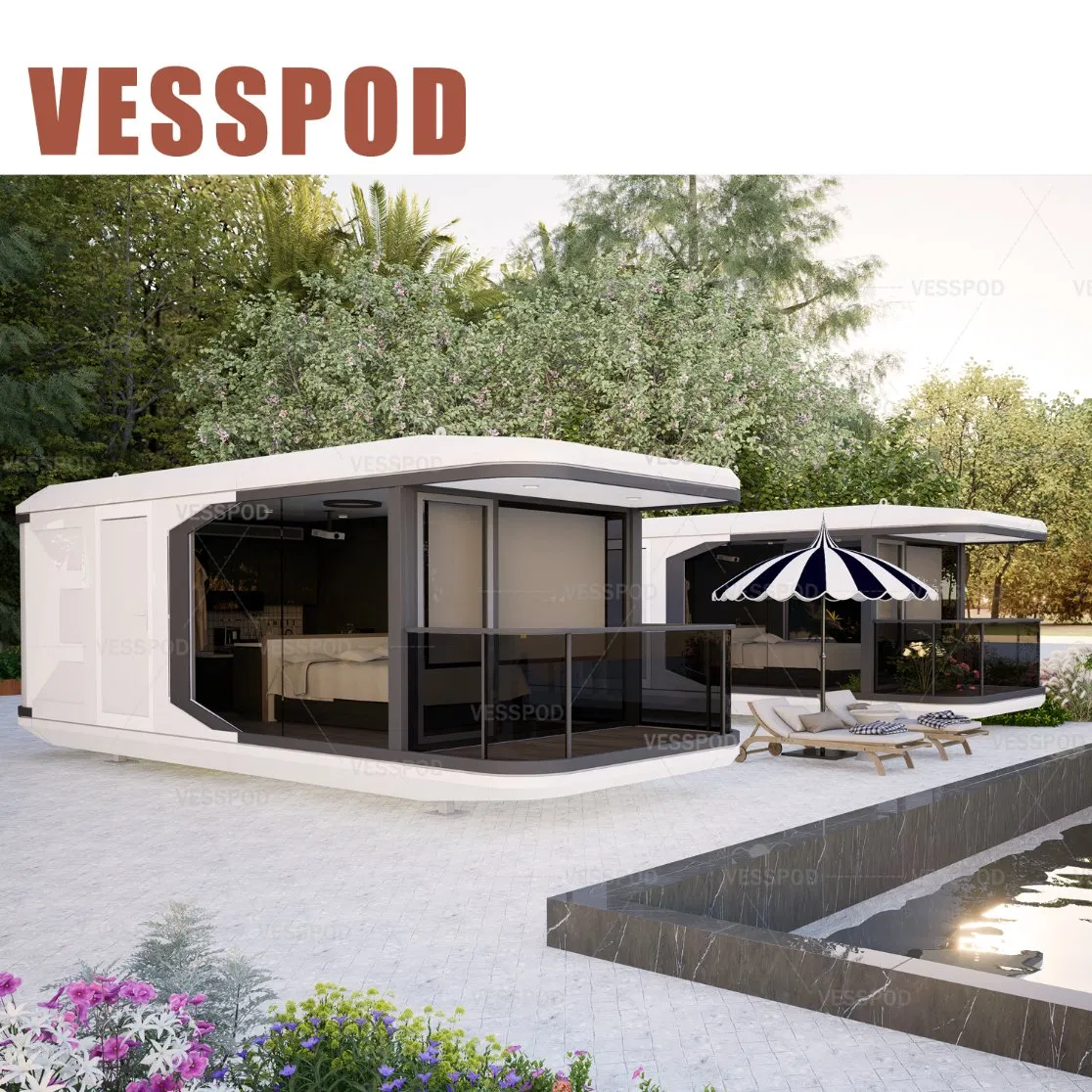2023 Vermont 20FT/40FT Portable Prefab Tiny Homes Cabin Office Apple Cabin for Living