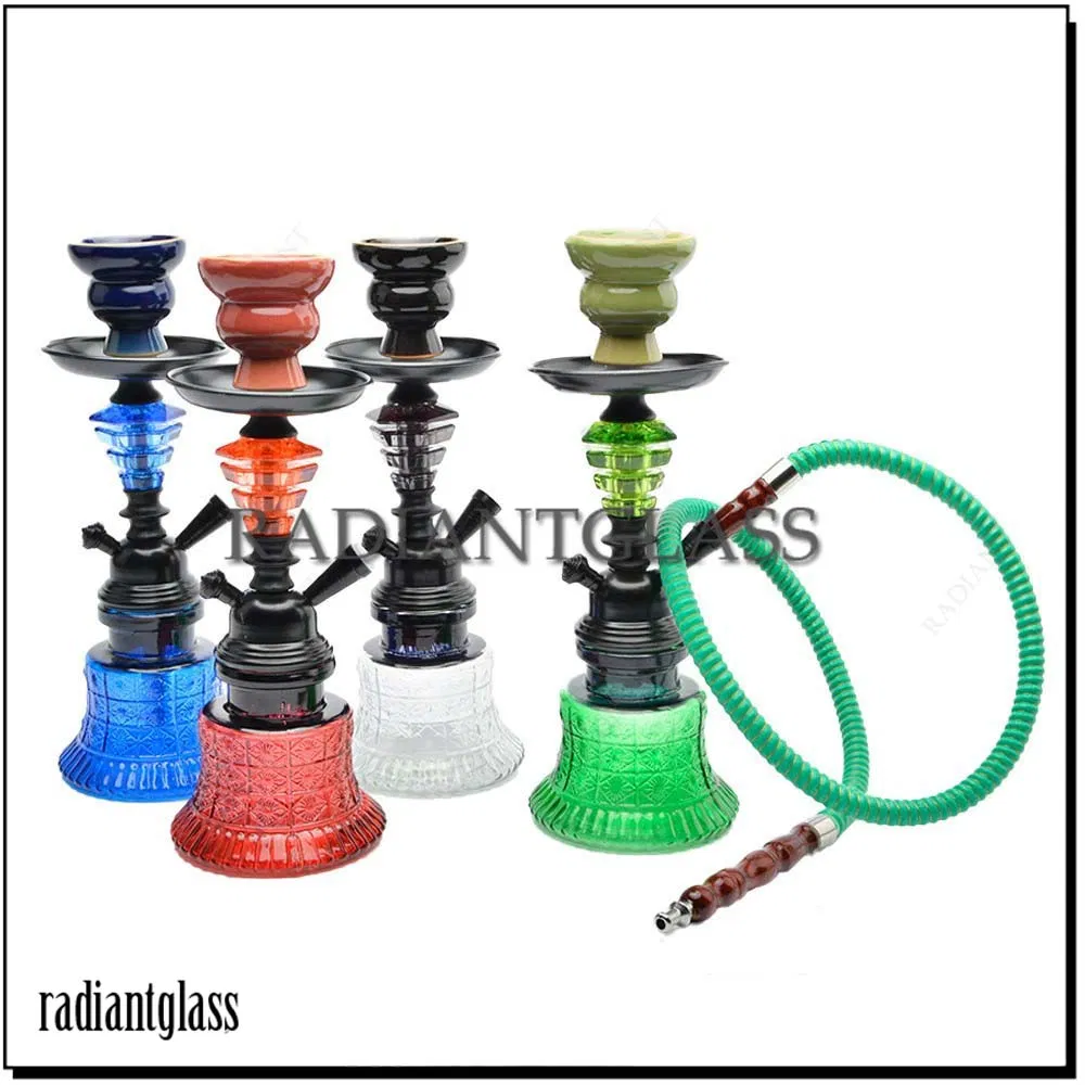 New Spot Mix Color Arabic Hookah Single and Double Tube Trumpet Set Hookah Accessories