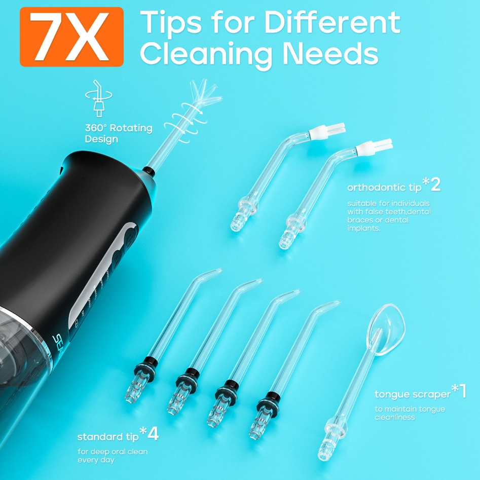 Adult Ipx7 Big Detachable Tank Portable Water Dental Care Irrigator Flosser
