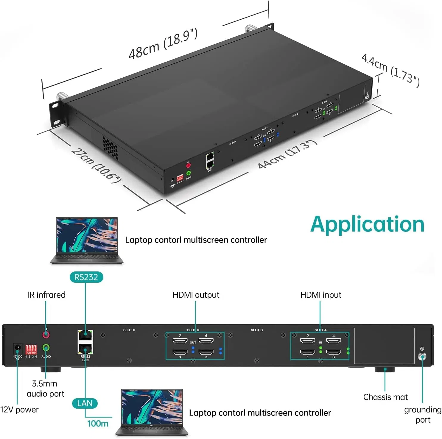 Бесшовный HDMI матричный коммутатор и процессор видеостены