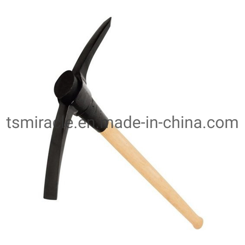 P406 P404 Hand Steel Pickaxe Gardening Pickaxe Hand Tool Pick Mattock with Wood Handle