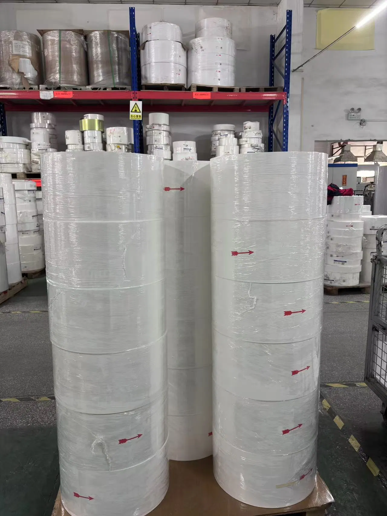 Self-Adhesive 80GSM Semi-Gloss Paper Barcode Jumbo Label Material
