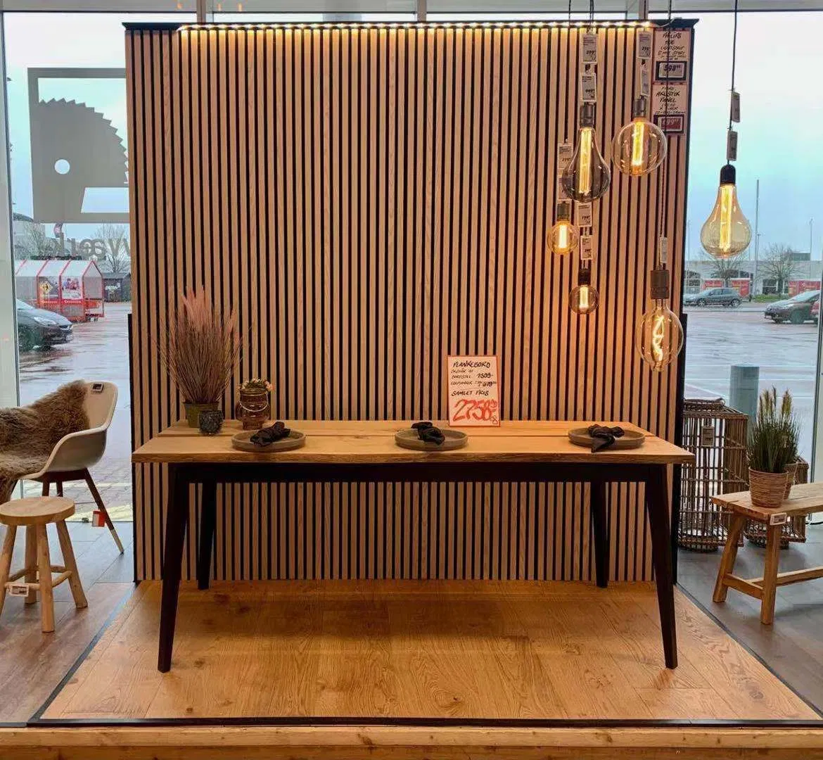 Nrc 0.8 Polyester Acoustic Wood Slat Panels Customized Sound Absorbing Board