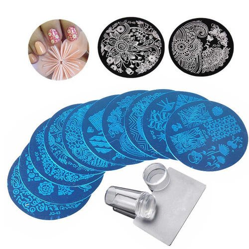 Customized Rich Patterns Stainless Steel Round Shape Stamping Nail Plate