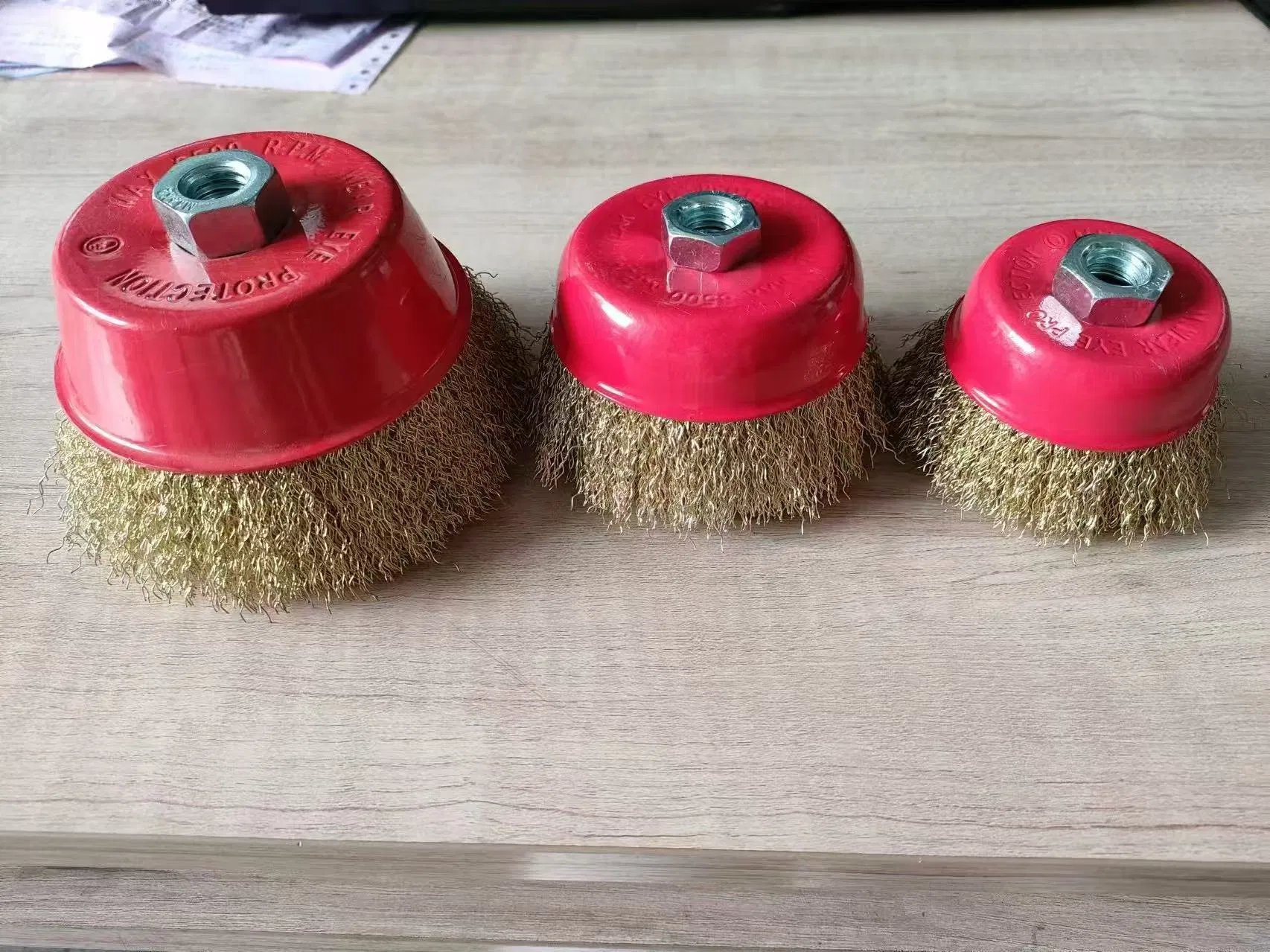 Industrial Polishing Steel Wire Brushes Durable Copper Crimped Wire Cup Brush Decoration Hardware Hand Cleaning Polishing Tool Carbon Steel Wire Knotted Crimped