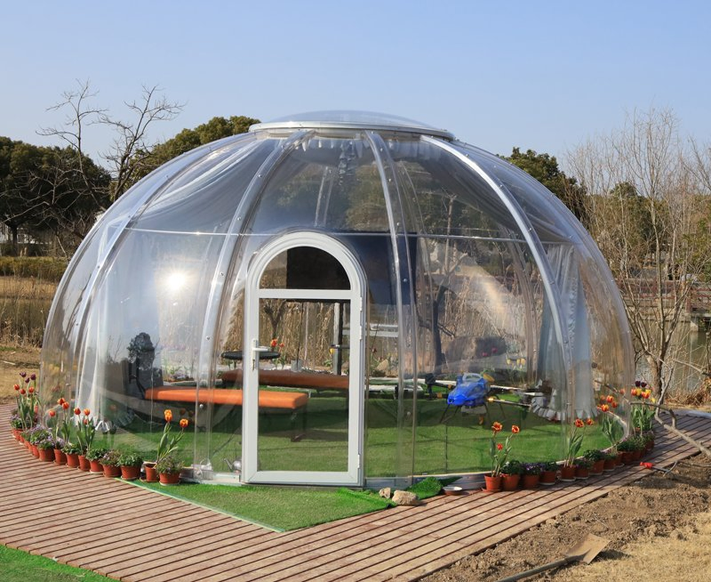 Luxury Resort Camping Transparent Dome Building Polycarbonate House Dedicated to Homestay Atmosphere