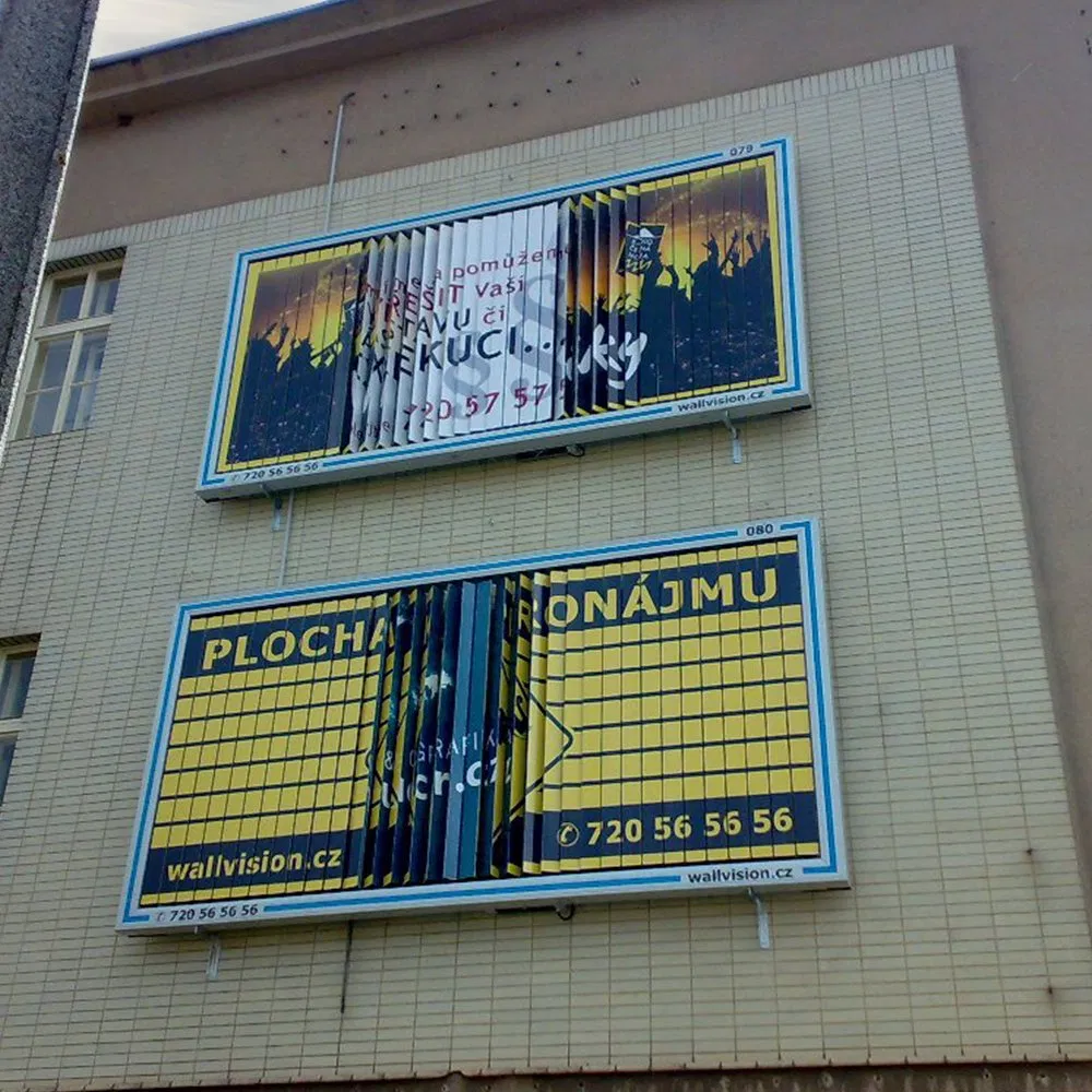 Wall-Mounted Super Size Made of Special Aluminum Trivision Billboard