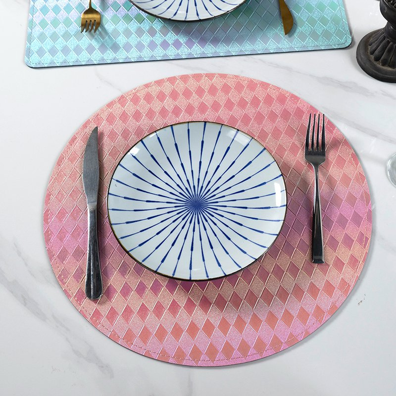 PVC Leather Hotel & Home Table Mats Waterproof & Oilproof Heat Insulation Placemats