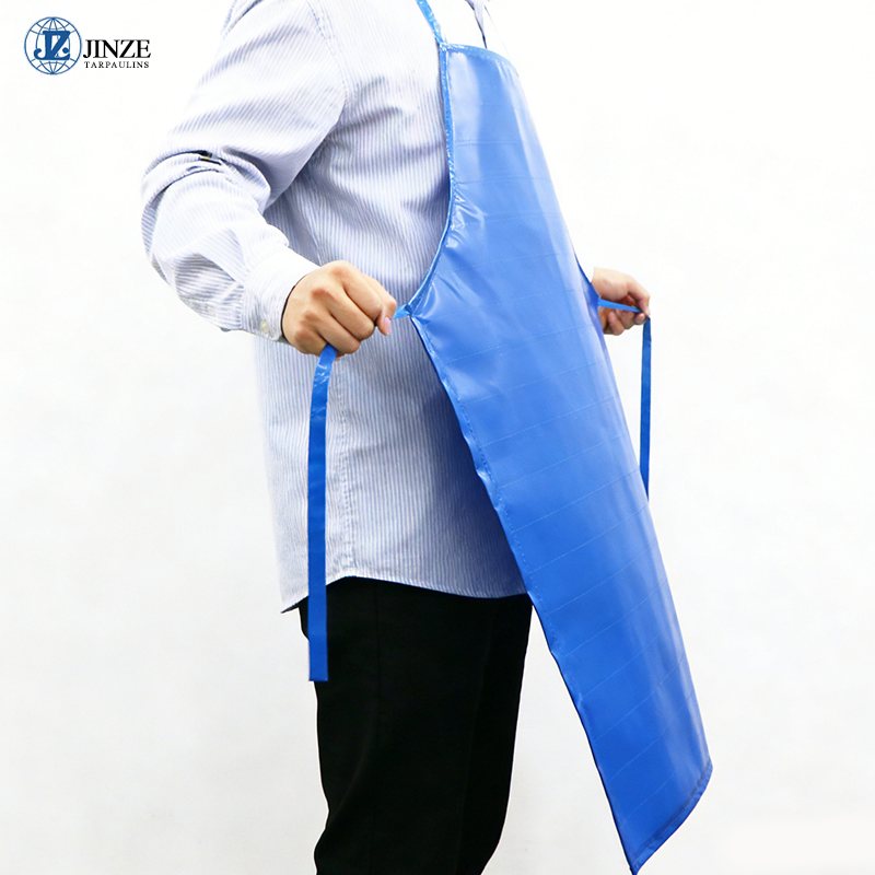 Blue and Yellow PVC Apron Blue Double-Side PVC Apron Blue Tarpaulin PVC Apron