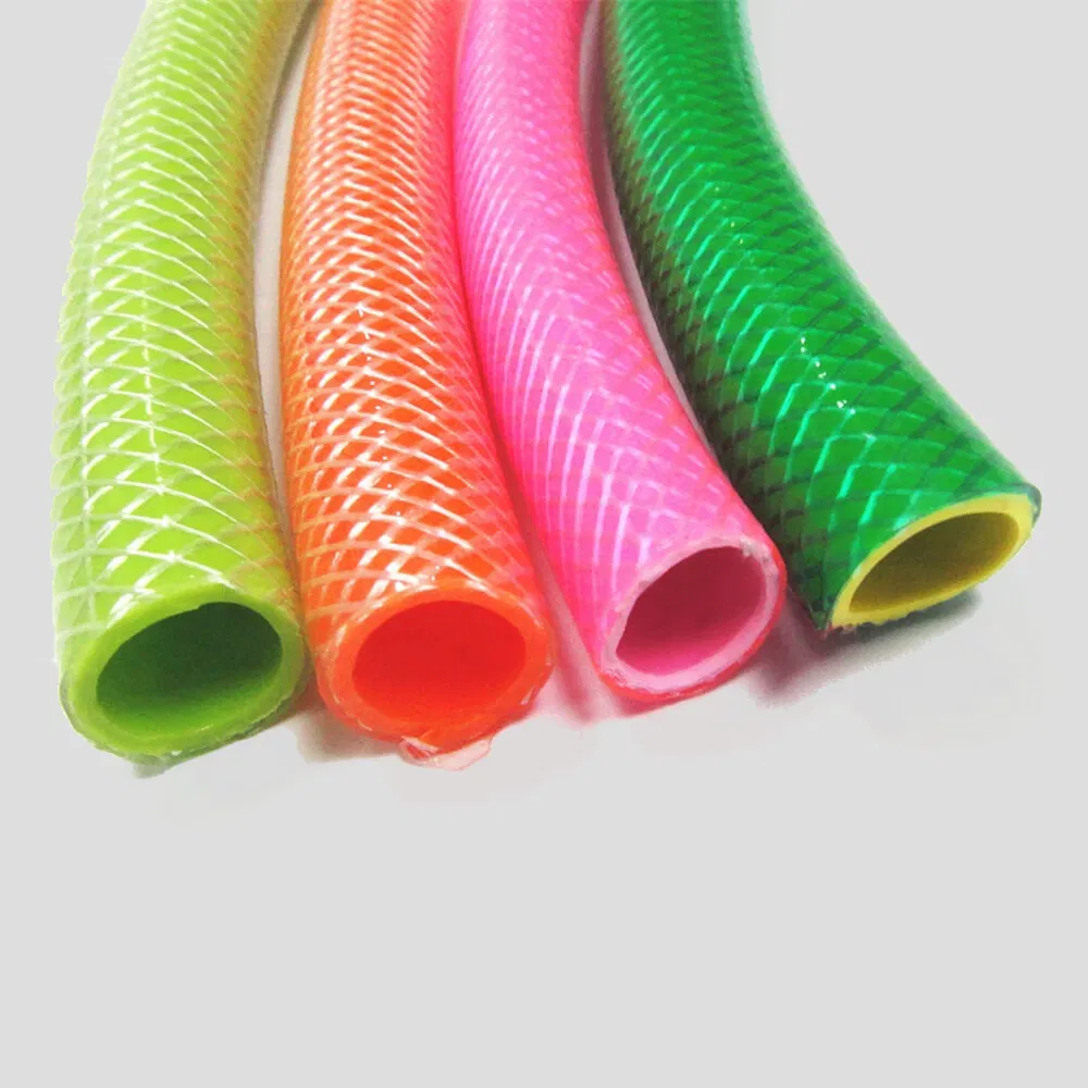 1/2 Inch Flexible Non Smell Fiber Braided PVC Garden Water Hose/Tube China Supplier