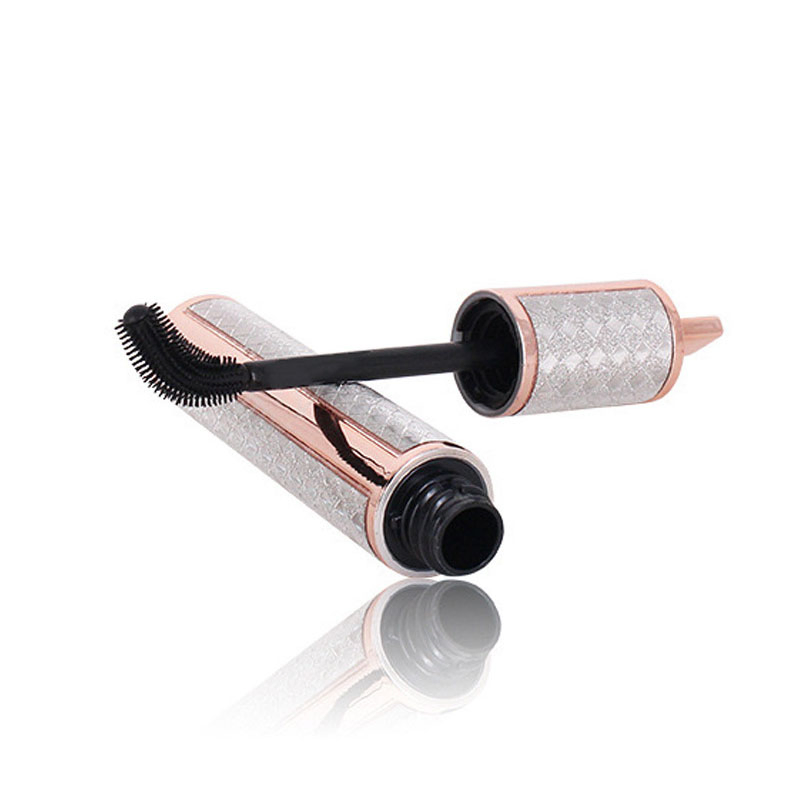 Fashion Round Thick Slender Long Lasting Black Mascara Rotating Silicone