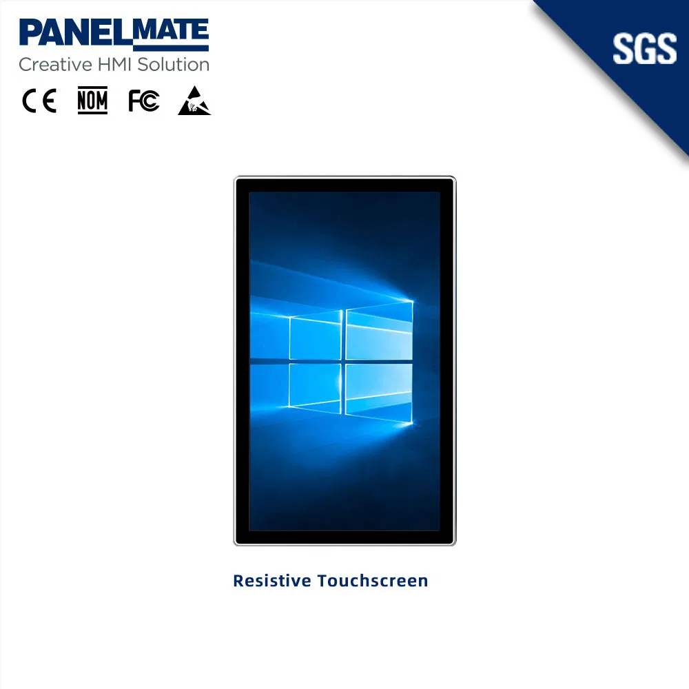 21.5 Inch Embedded Panel PC LCD HMI Monitor for Industrial with Vesa Pure Plane Resistive Touch Screen Monitor