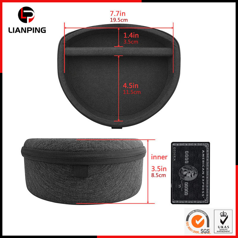 Portable Hard Shell Protective Shockproof EVA Headphone Case with Zipper