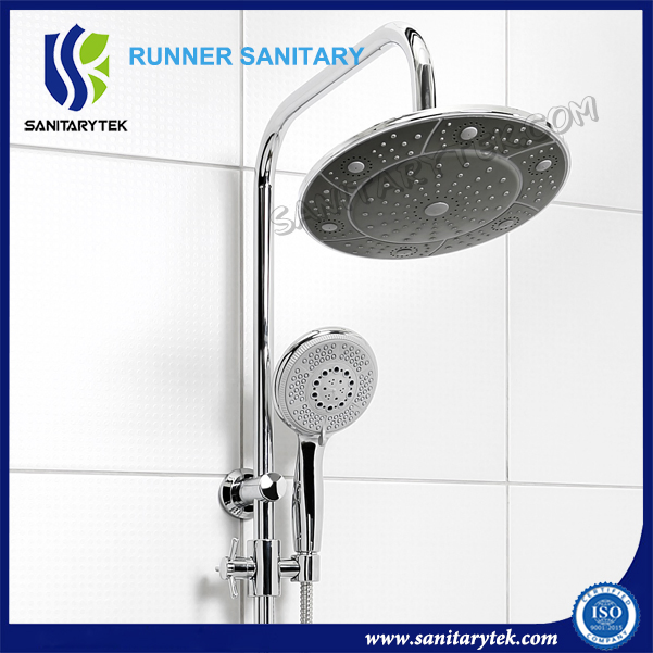 Modern Bathroom Shower Column Chromed Plated Shower Set with Handshower