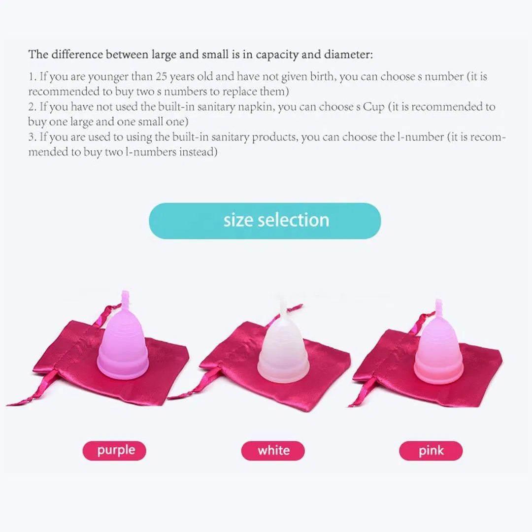 Soft and Flexible Medical Grade Silicone Menstrual Cup for Women