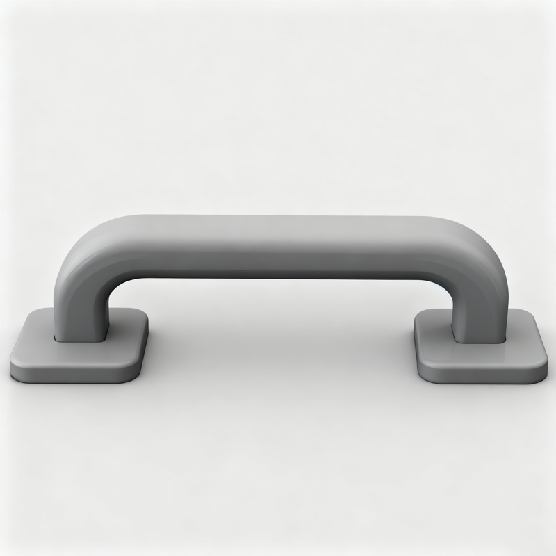 Wall Mounted Plastic Grab Bars White Electroplated Bathroom Safety Handrails for Disabled Toilets Bathtubs