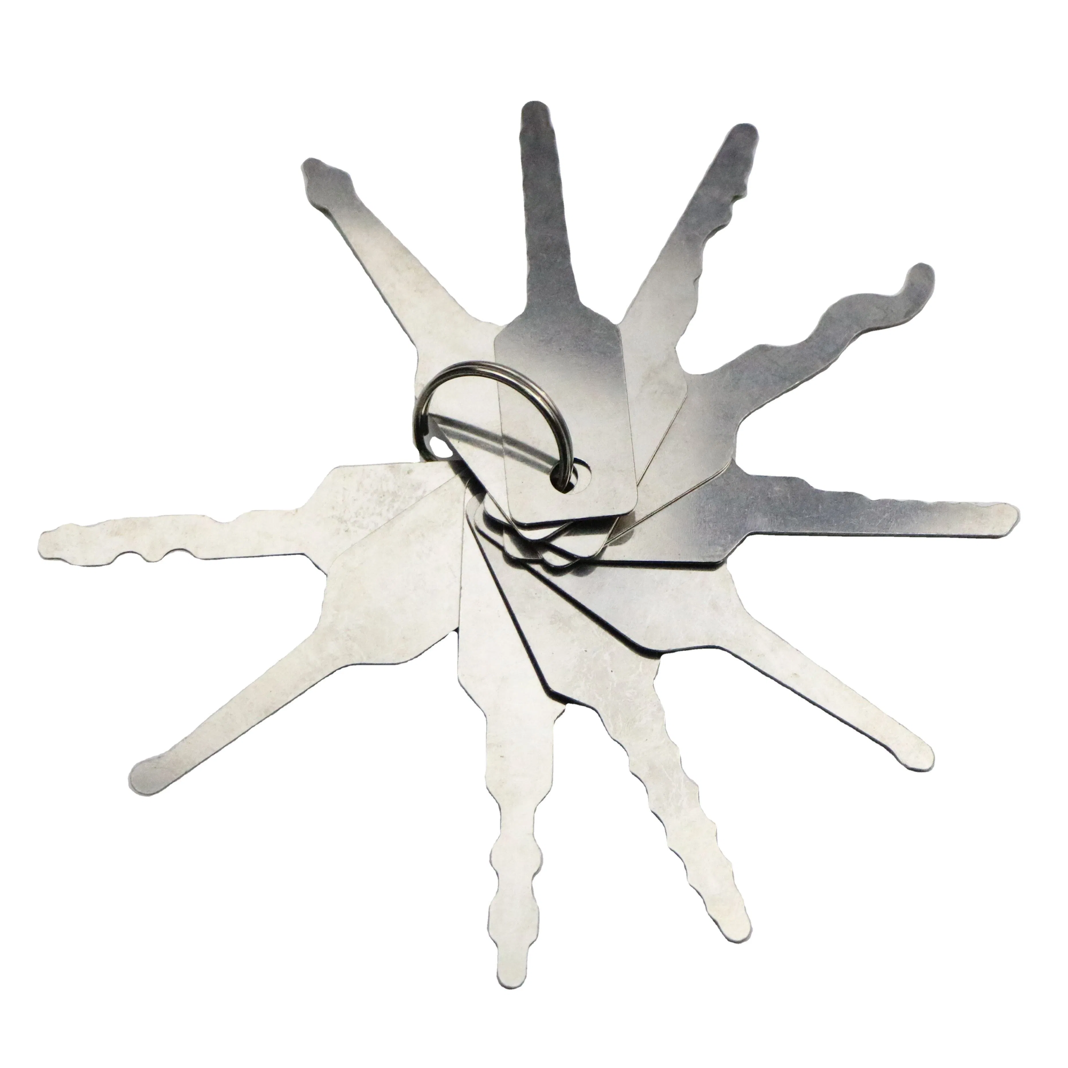 10 Pieces Locksmith Training Lockpicking Tools Transparent Padlock Extractor Locksmith Pick Set