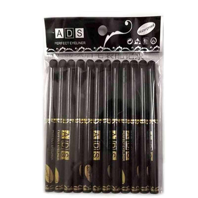 ADS Black White 12PCS for Bag Auto Rotating Eyeliner Eyebrow Pencil Makeup
