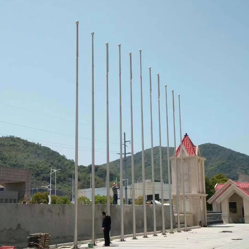 Brass Flag Pole Weight Automatic Flagpole Customize Height Taper Flag Pole