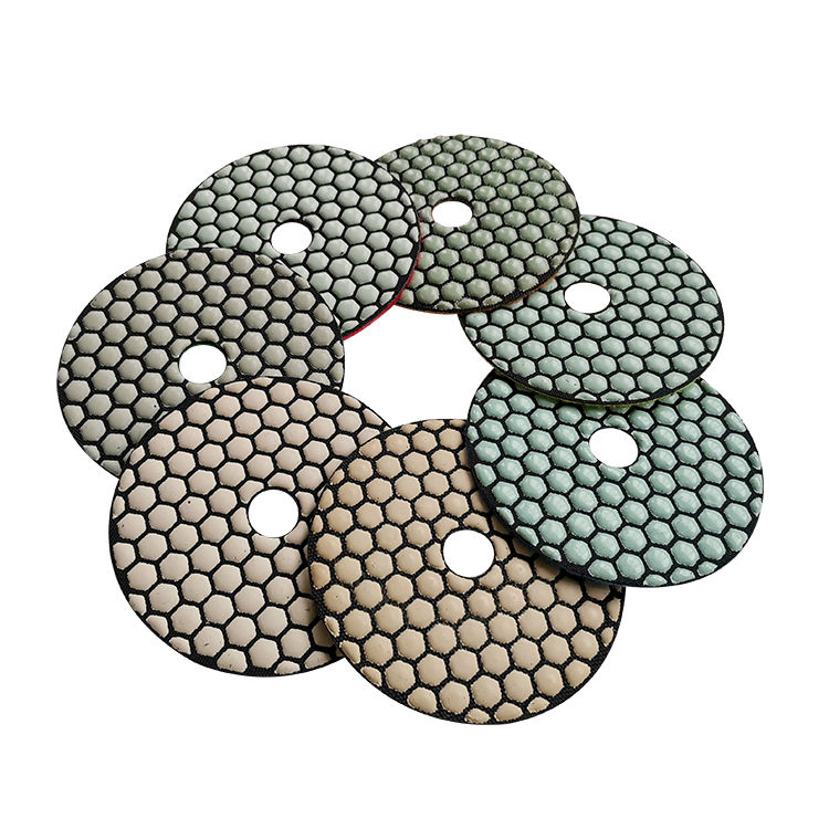  80mm AA Dry Polishing Pads for Marble and Granite Polishing Pad 3 Step Dry High Quality Diamond Polishing Pads for Grani