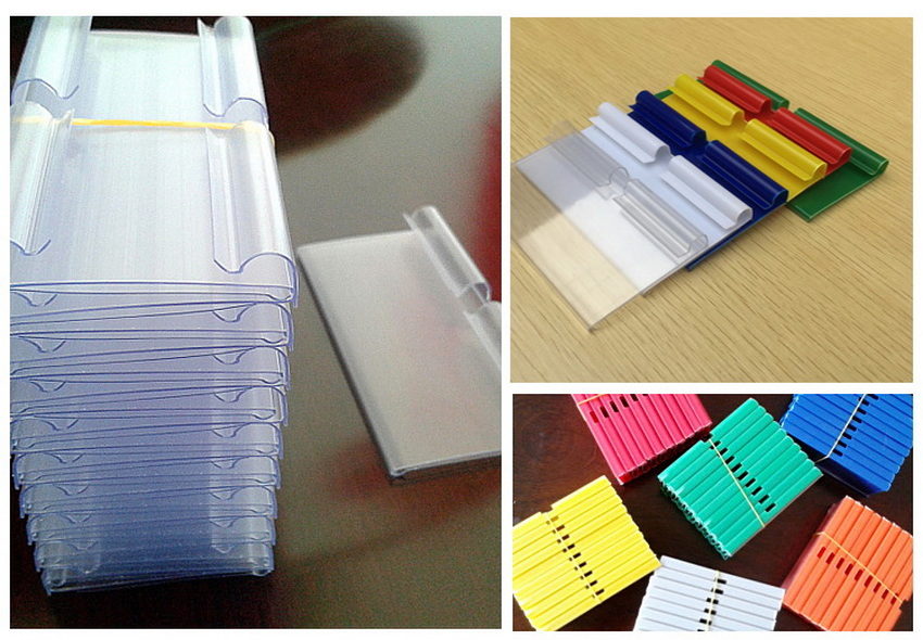 Supermarket Shelf Plastic Label Sign Tag Price Data Holder for Hooks