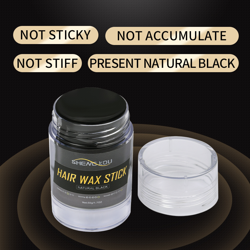 Factory Custom Logo Temporary Hair Dye Styling Edge Control Strong Hold Deep Nourishing Nature Black Hair Color Wax Stick