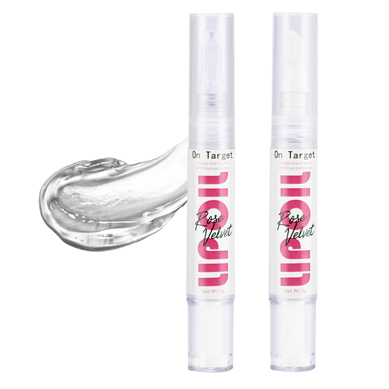 Organic Rose Essential Oil Lip Gel Pen Nourishing Hydration Prevents Cracks & Dry Lines Moisturizing Lip Care