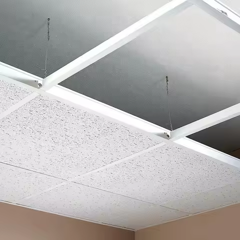 Easy Decorative Panel Acoustic Panel Building Material Ceiling Panel Top Quality Construction Cladding Mineral Fiber Ceiling Panel