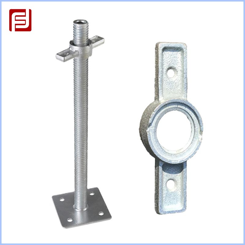 Adjustable Steel Scaffolding Leveling Screw Jacks Base for Shoring