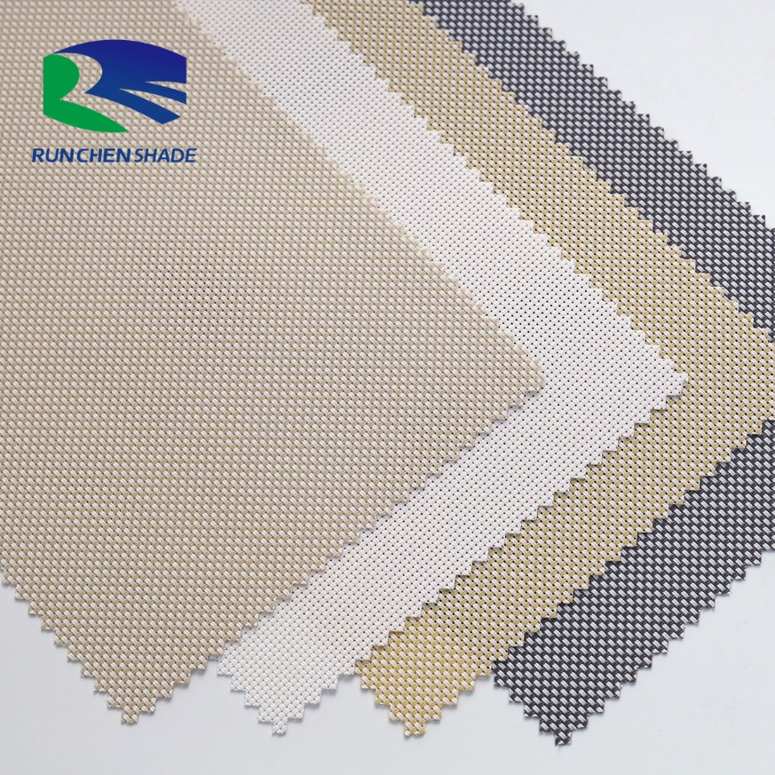 Wholesale Sunscreen Horizontal Polyester Solid Zebra Roller Blind Fabrics for Window