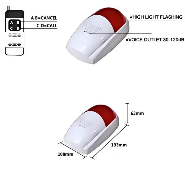 Wireless Home Security Emergency Alarm System