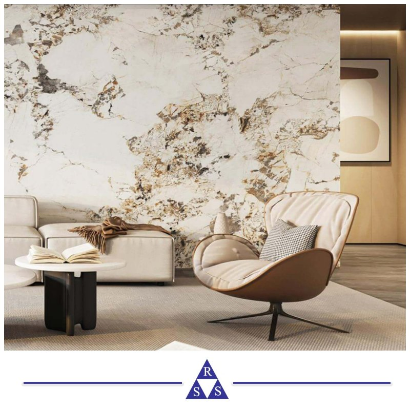 Outdoor Luxury Calacatta White Spanish Art Floor Slabs Round Dining Table Sintered Stone