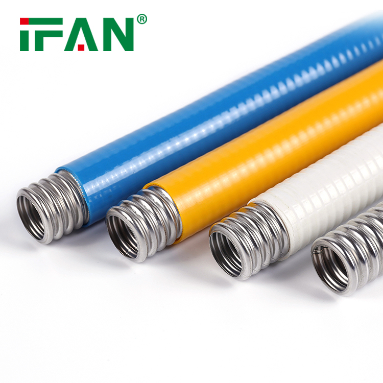 Ifan Free Sample Sliver Blue Yellow Corrugated Pipe Gas Tubes