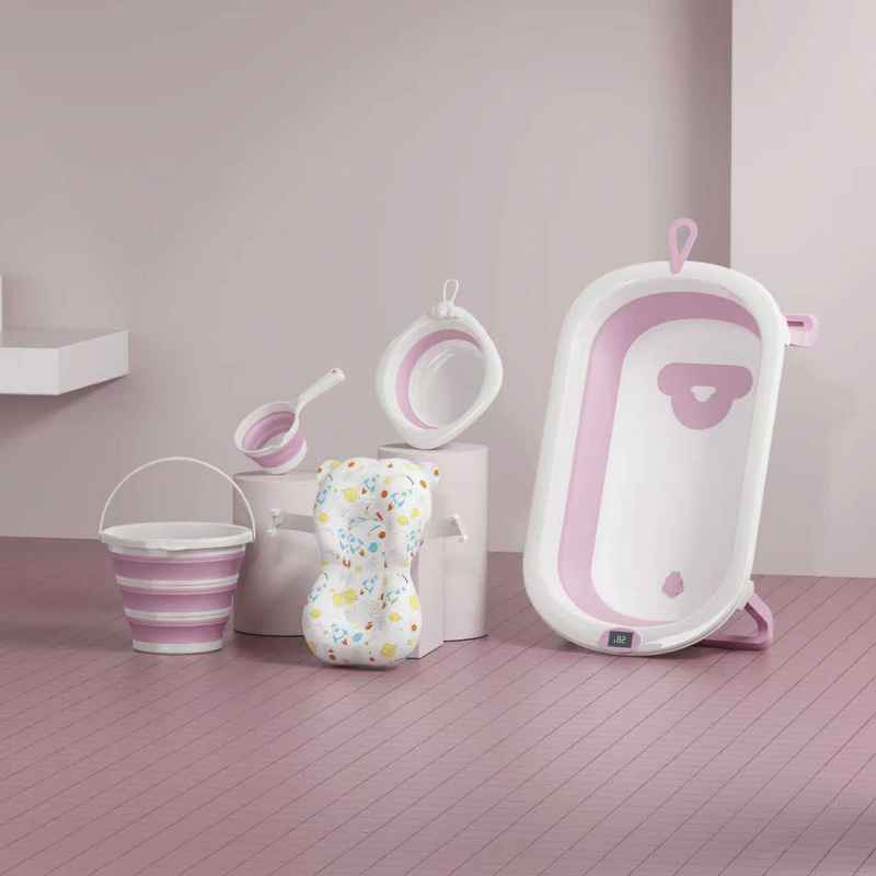 Детская ванночка складная с термометром и сиденьем